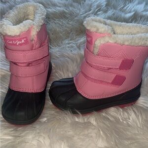 Cat & Jack Pink and Black Kids Winter Boots